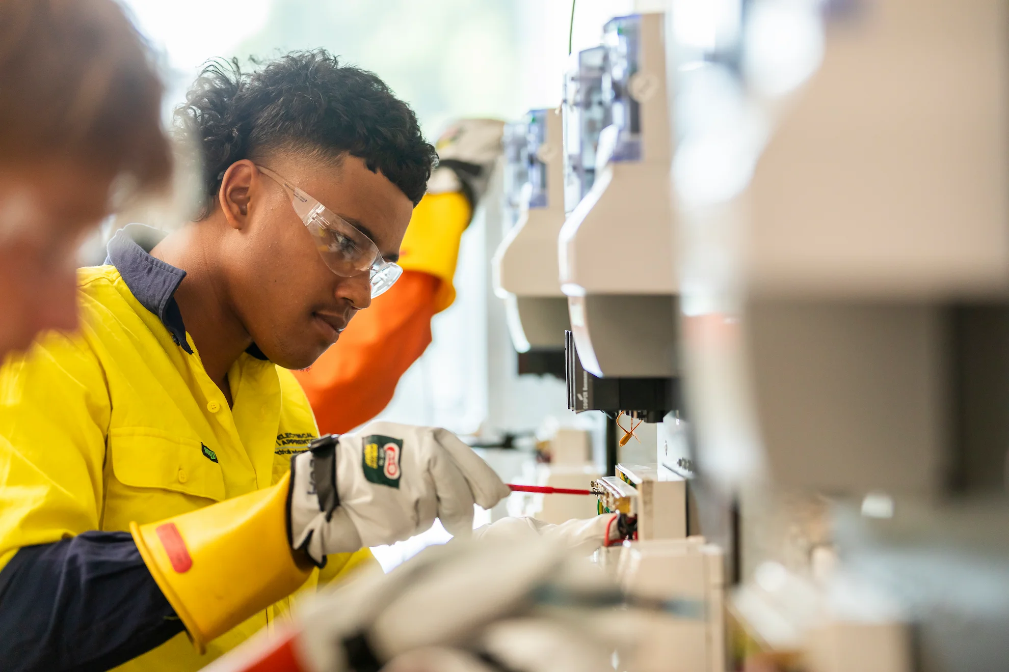 NECA Apprentice Gaining Hands-On Experience in Electrical Apprenticeship Program